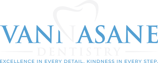 Decorative header banner with blue jagged shapes framing a white center area.